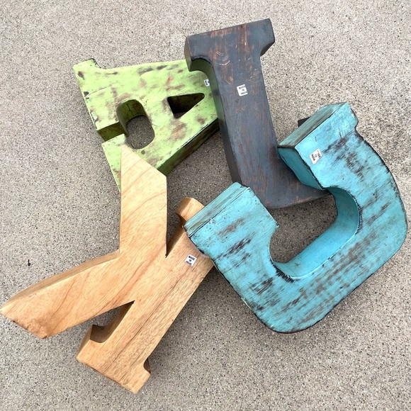 Farmhouse Country Shabby Chic 8” Solid Wood Letters - Picture 12 of 13